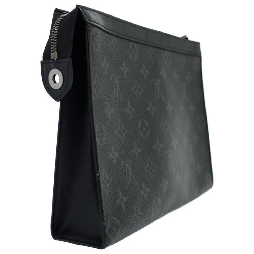 Louis Vuitton Monogram Black Shoulder Pochette Voyage Eclipse Bag